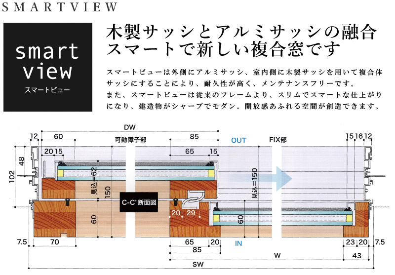 アルミ複合サッシ　スマートビュー